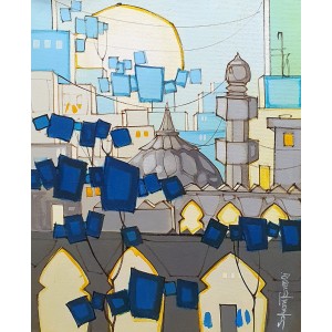 Salman Farooqi, 16 x 20 Inch, Acrylic on Canvas, Cityscape Painting, AC-SF-367